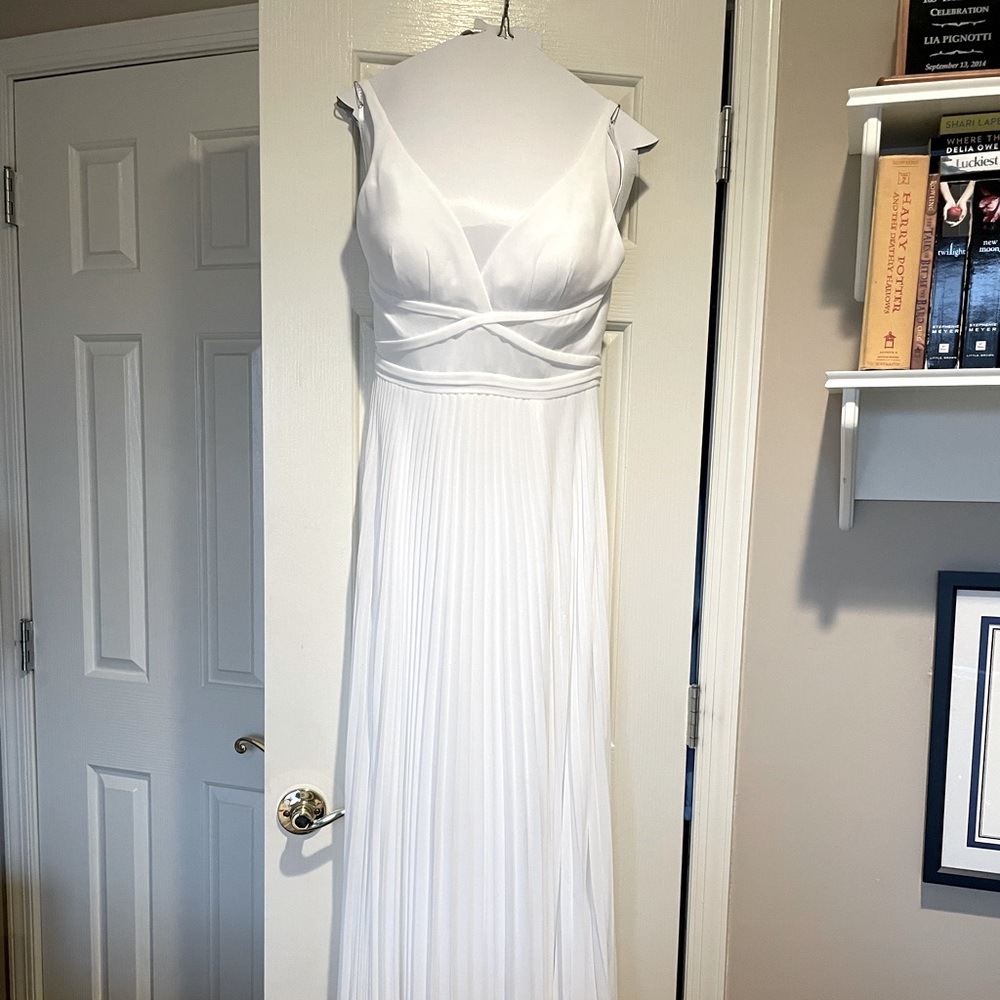 White long dress. Wedding events or prom! Worn once.